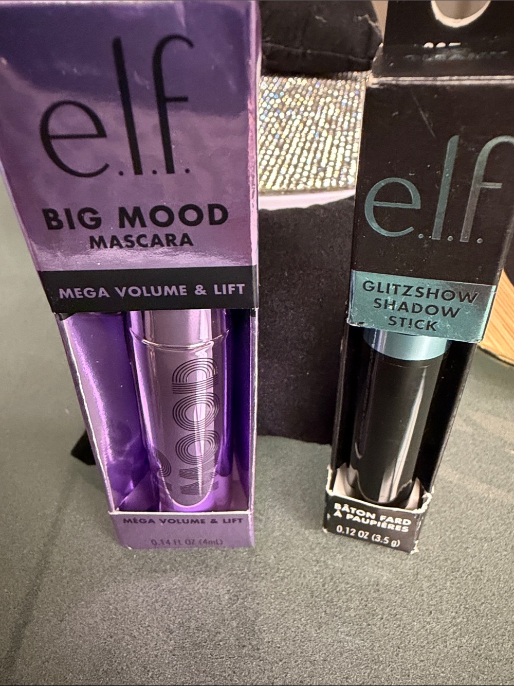 ❣️5/$25❣️ELF Big Mood Mascara & Glitzshow Shadow Stick - Purple & Teal
